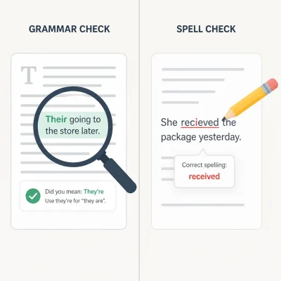 تفاوت Grammar Checker و Spell Checker چیست؟